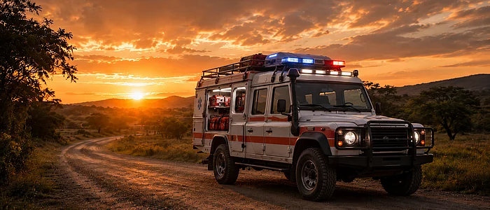 4x4 off-road vehicle at sunset
