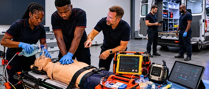 Emergency medical training in action